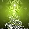 auburn: stars making up xmas tree on green (Christmas Tree of Stars)