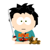 lannamichaels: South park avatar generator: Gerry Butler holding a sword and a teddy bear. (ger has a sword and a teddy, watcher ger)
