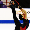 lannamichaels: An oversaturated image of Eliot Halverson doing a Biellmann spin (biellmann, eliot halverson, figure skating 3, juniors, whee juniors)