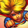 odditycollector: Supergirl flying at the viewer, hands in fists, expression determined. (Flying)