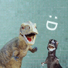 scatterheart: Dinosaurs making happy faces. (misc - :D!!)