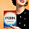 tree: 1950s woman holding box; text: PORN ([else] porn: it's what's for dinner)