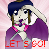 beccastareyes: Image of woman saluting. Text: let's go! (let's go!)