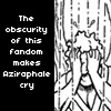 thingswithwings: the obscurity of this fandom makes aziraphale cry (yt - obscure fandoms make aziraphale cry)