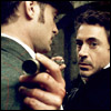 starlady: holmes holds his spyglass against watson's chest (intimacy)