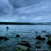 marusarel: a shot of the banks of Loch Ness all blue-toned and under clouds (Otherworlds: AU Scotland)