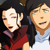 gottadealwithit: Korra with Asami, looking plottishly at each other, ([Asami] Up to something)