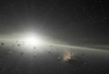 ext_406046: Wide angle view of asteroid belt on a backdrop of stars (Default)