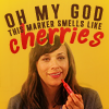 mammothluv: (p & r: ann omg cherries!)