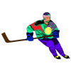 onyxlynx: Hockey player in recolored jersey, with stick. (Hockey)