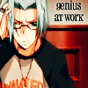 remnantmachine: Picture of Gokudera from Katekyo Hitman Reborn with a look of frustrated concentration. text: genius at work (khr: genius)