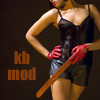 kink_bingo_mods: a woman wearing lingerie and red gloves and holding a paddle (Default)