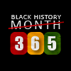 the_future_modernes: text icon: black history month (struckout) and replaced with 365 (Black history month)