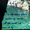 hagar_972: "In the water where I center my emotions/All the world can pass me by" - calm waters, light across dark (Zephyr)