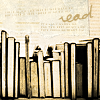 maewyn: page-end view of a stack of books; readable text: "read" (books: read)