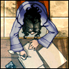 blue_ajah: (studying at her desk)