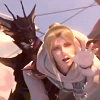 sathari: from opening FMV of FFIV:TAY, Kain saving Rosa from falling (Kain rescues Rosa)