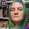 baerana: me with green hair, surrounded with some icons of stuff I support (me2)