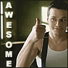 zellieh: Fraser from Due South smiling and making a thumbs-up sign; text says "Awesome!" (DS Fraser: Awesome!)