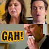 scrollgirl: el, neal, and peter making faces at bad pâté (whitecollar gah!)