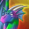 kistaro: A brightly-colored color-shifting dragon. It may be up to something... (colorful)