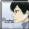 hopeoubliette: Kyouya staring (with the caption 'Content to be with you'), from Ouran High School Host Club (content to be with you)