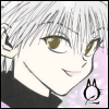 qem_chibati: Coloured picture of Killua from hunter x hunter, with the symbol of Qem in the corner. (A cat made from Q, E, M) (Default)
