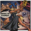 kelly_holden: Carmelita Fox, from the Sly Cooper games. Pic from official comic, includes speech bubble reading "Hands up, Cooper!" (Inspector Fox)