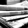 thewritersherald: black and white photo of several newspapers stacked on top of each other (herald)