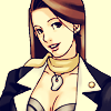 dcupsofjustice: Mia Fey, head tilted and smiling at the viewer, lips parted. ([o] how about drinks on me)
