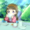 toran: Simoun: Little Rodoreamon drinking tea. (little lady)