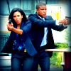 veleda_k: Diana and Jones from White Collar brandishing guns (White Collar: Diana & Jones guns)