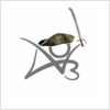 elz: ao3 logo with pirate hat and sword (ao3 yarr!)
