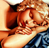 ironed_orchid: painting of woman sleeping (Sleep)