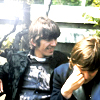bossymarmalade: john and george shooting "rain" (original hipsters)
