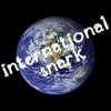international_snark: The Earth, with the text 'International snark' over the top. (default, world)
