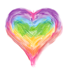 31stcentury: a heart that's rainbowy (drawing: rainbow heart)