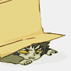 ornerycaps: (JUDGE ♋ underneath a cardboard box)