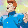 ar: Kuwabara from Yu Yu Hakusho with animated shoujo sparkles (yyh - kuwabara dazzles)