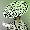 delphinapterus: B&W swirls with hat hiding face (Hat - swirls)