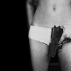 tree: body of a woman in underpants holding a handgun ([else] kinky asexual)