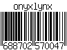 onyxlynx: Barcode, black & white, name, numbers, check digit (Barcode)