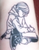 nwhepcat: tattoo on inner forearm of Harriet the Spy illustration (harriet tat)