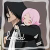 tinypinkmenace: Yachiru happily clinging.hugging to Kenpachi (My Ken-chan is loved! *Hug*)