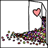 found_feather: the XKCD comic panel where there is a bunch of ball-room balls falling out and a heart (Default)