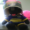 lilly_c: Ronnie The Rhino wearing a scrum cap at Wembley Weekend (Ronnie - scrum cap)