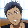 annotated_em: Screencap from KnB anime: young Aomine smiling (Aomine - smiling)