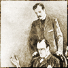 red_eft: Watson with his hands on the back of Sherlock Holmes' chair (lost without my Boswell)