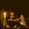 yunitsa: Catherine from Northanger Abbey, gasps while reading book in bed with a single candle (northanger abbey)
