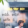lyras: Eleven, tardis and text, "madman with a box". (Eleven madman with a box)